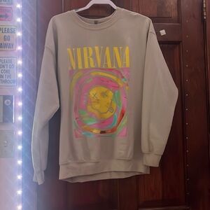 Nirvana hoodie beige size large